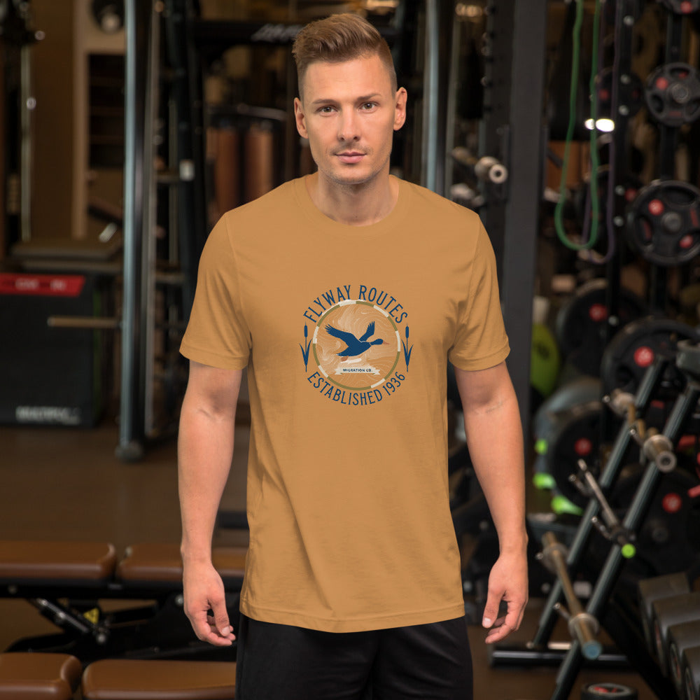 Flyway Routes Badge tee mockup 5