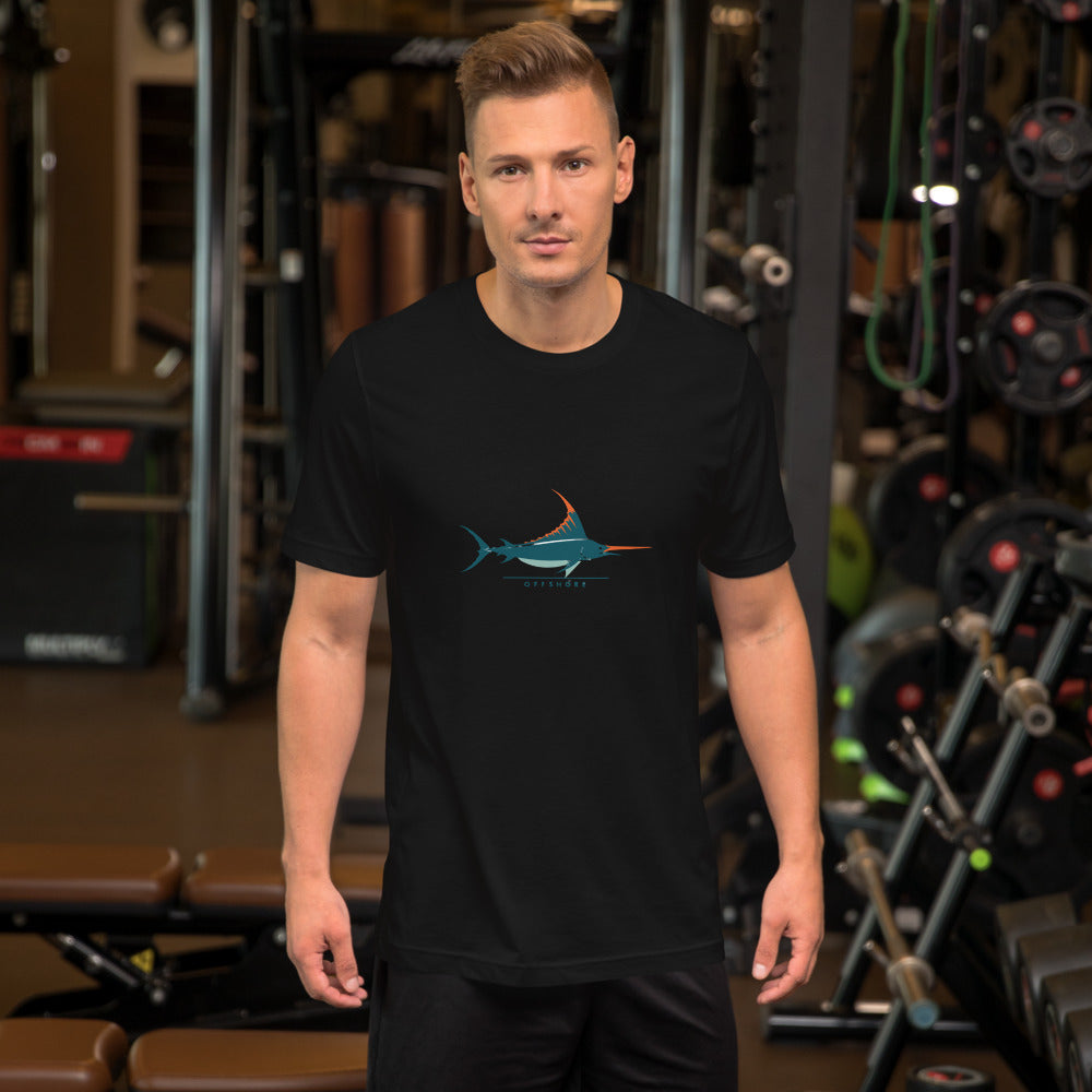 Saltwater Sailfish Icon tee mockup 2